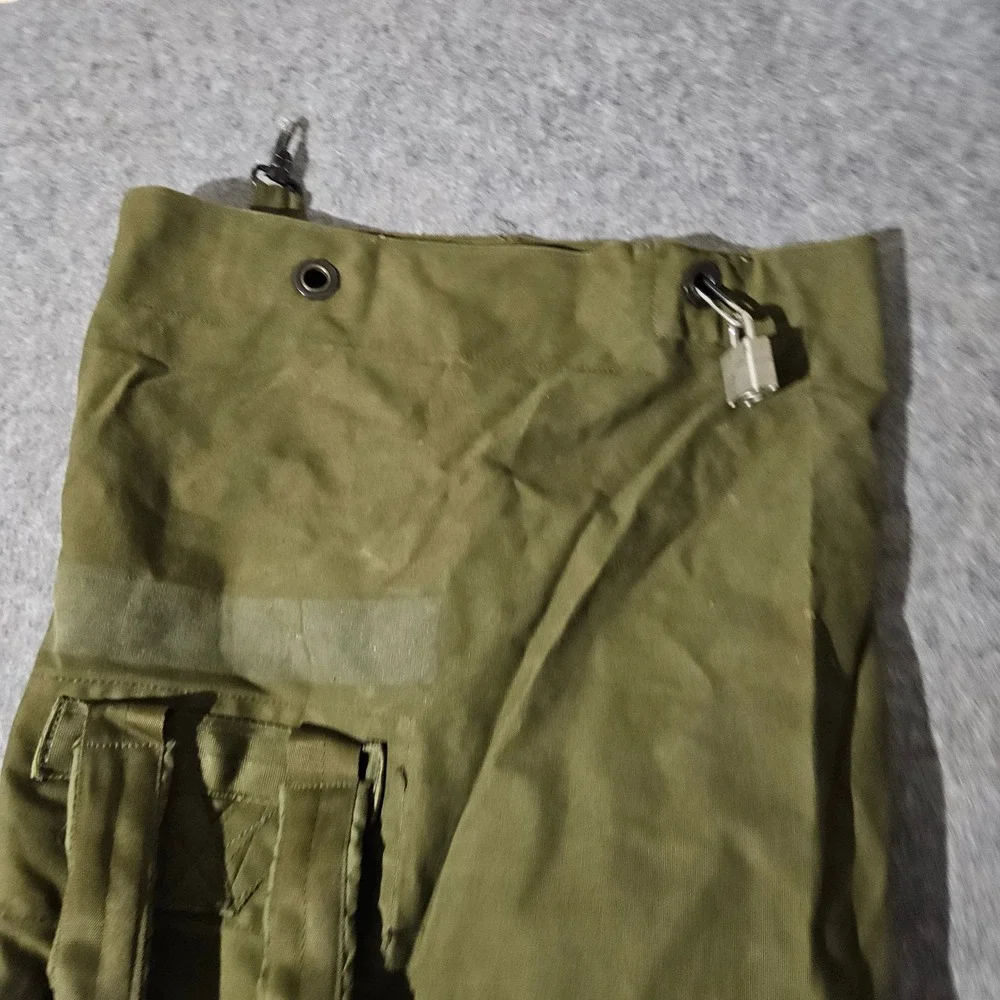 Vintage Military Duffel Bag US Army Olive Drab Canvas Backpack Straps